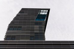 Modern Monolith Tilted ribbed-glass tower of the MUNCH Museum rising over Oslo.
